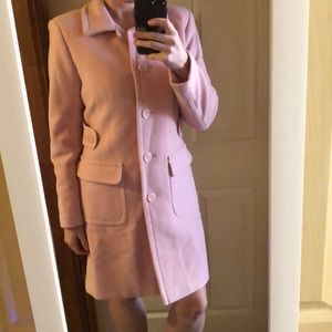 Easter/Baby Pink 100% wool Trench jacket size 6